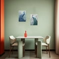 thumbnail image 2 of ZHONGYUTONG Peacock Wall Art Set of 2 Blue Peacock Pictures Wall Decor Elegant Peacock Painting Beautiful Animal Poster Canvas Prints Home Decor Frame (24"x36"x2PCS), 2 of 6