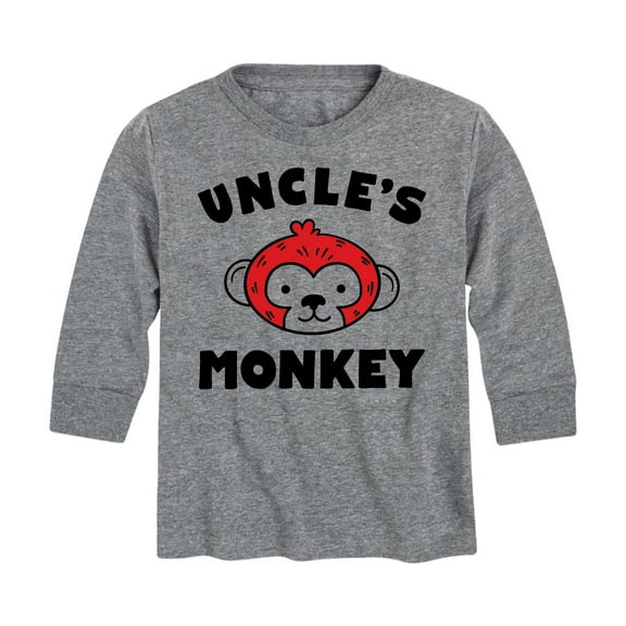 Instant Message - Uncle's Monkey - Toddler And Youth Long Sleeve Graphic T-Shirt
