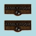 thumbnail image 2 of 2 Switch Plate Tags FAMILY ROOM Name Signs Labels Cast Brass Traditional Engraved Wall Light Switch Cover Labels | Renovators Supply, 2 of 2