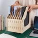 thumbnail image 3 of Organizador de archivos de 8 ranuras para escritorio, de madera, con estante para documentos, cartas, sobres y correo., 3 of 6