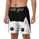 thumbnail image 1 of Balery Cat Meow Bañador para hombre, shorts de playa de secado rápido con entrepierna y forro de compresión-XX-Large, 1 of 6