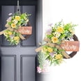 thumbnail image 4 of Jubipavy Garland Spring Flower Wreath Hanging Small Bow Flower Wreath Hanging Decoration In Front Of The Door Holiday Decoration Props, 4 of 9