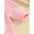 thumbnail image 6 of Bagilaanoe Toddler Baby Girl Valentine's Day Sweatshirt Long Sleeve Letter Embroidery Pullover 6M 12M 18M 24M 3T Kids Loose Tee Tops, 6 of 8