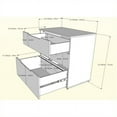 thumbnail image 4 of Atlin Designs 3 Tiroirs Classeur en Blanc et Mélamine, 4 of 5