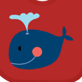 thumbnail image 4 of Inktastic Whale Cute Blue Boys or Girls Baby Bib, 4 of 4