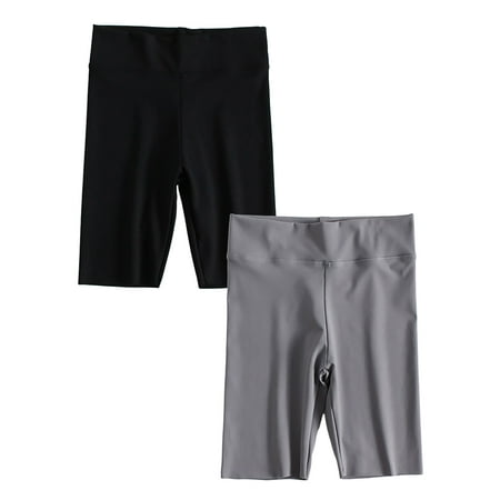 

2 Pcak Girls 5 Athletic Shorts High Waisted Yoga Dance Shorts Comfy Workout Gymnastics Shorts 2-12 Years