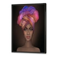 thumbnail image 3 of Designart 'African American Woman Portrait with Turban VI' Modern Framed Canvas Wall Art Print, 3 of 5