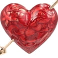 thumbnail image 3 of unbranded Heart Shaped Brooch Pin in Red for Womens Fashion Stylish Lapel Accessory, 3 of 8