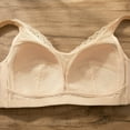thumbnail image 6 of Bigersell Women Wireless V-Neck Bralette Breathable Comfortable Push up Bras No Underwire Back Hook and Eye Closure Everyday Bras Underwear Padded Brassiere Beige 3XL, 6 of 6