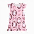 thumbnail image 7 of NOLDARES Girls Nightgowns Kids Pajamas Dress Flutter Sleeve, Halloween Ghost Print,Soft, Nightdress,Sleepwear,Knee Length(N203-Pink), 7 of 7
