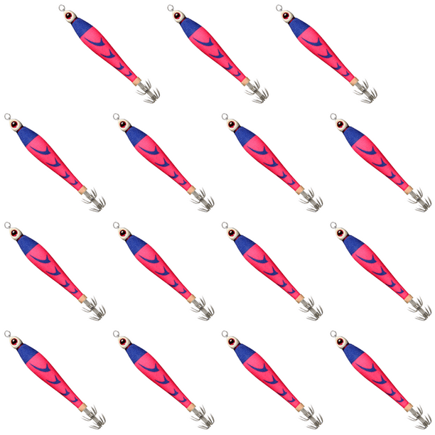 Anzuelo Calamar Luminoso Que Brilla en Cebo para Pesca Nocturna () Rosa