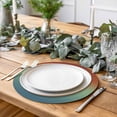 thumbnail image 6 of Round Placemats Ombre Turquoise Red 15 inch Set of 2 Table Mats for Dining Table Abstract Gradient Color Heat Resistant Non-Slip Kitchen & Home Decorative Place Mat Set, 6 of 8