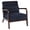 Blue, variant on PORKISS Accent Chair Mid Century Modern Arm Chair with Wood Frame and Pillow, Corduroy Reading Armchair for Bedroom Living Room Office, Beige Nature