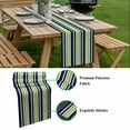 thumbnail image 5 of Navy Blue Green Striped Table Runner - 36 Inch Long, Kitchen Dining Table Runner Dresser Scarves, Gradient Horizontal Lines Farmhouse Decor for Coffee Tables Wedding Party Banquet, 5 of 8