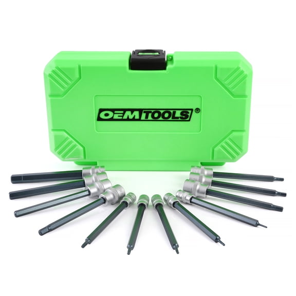 OEMTools 12 Piece Extra Long Hex Bit Socket Set (SAE)