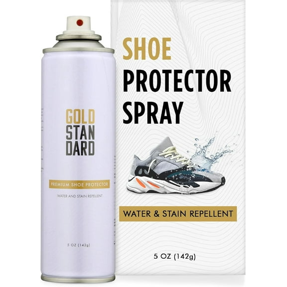 Water-Repellent Shoe Protector Spray, Waterproof for Suede, Leather, White Sneakers & Boots, 5 oz