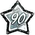 thumbnail image 1 of Creative Party Happy 90th Birthday Black/Silver Star Balloon, 1 of 1
