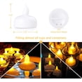 thumbnail image 4 of 12 velas flotantes LED sin llama, batería impermeable parpadeante LED luces de té flotan en el agua para bodas, fiestas, centro de mesa, piscina y spa (blanco cálido) brillar Electrónica, 4 of 5
