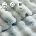 thumbnail image 2 of Faux Fur Throw Blanket, 1000GSM Fluffy Soft Bubble Blanket for Couch Bed, Cozy Plush Warm and Thick Rabbit Blanket for Living Room Bedroom 60''*80'' Tie-dye Blue, 2 of 14