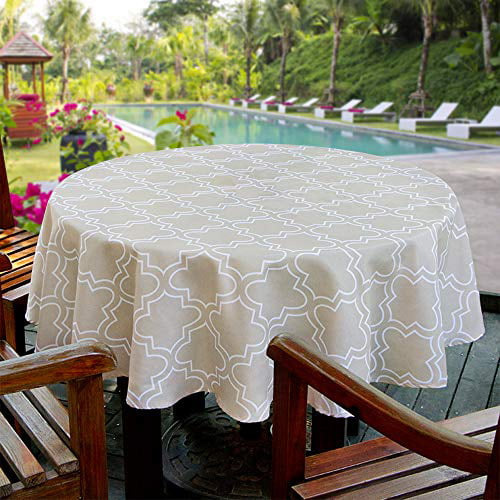 Aoohome 60 Inch Round Tablecloth, Disposable Tablecloths For 60 Inch Round Tables