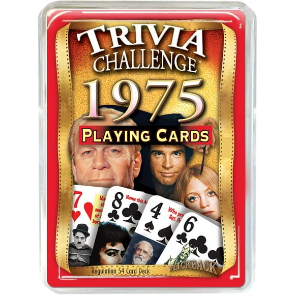 Trivia Cards Flickback 1975, regalo de 50 cumpleaños para hombres y mujeres