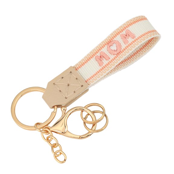 Yatlte Key Fob Keychain Wristlet National Embroidered Car Key Chain Holder Handmade Fabric Key Fobs Wristband for Women