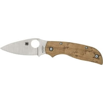 Spyderco Chaparral Pocket Knife 2.77" Drop Point CTS-XHP Satin Blade Wood Handle Maple