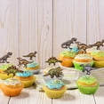thumbnail image 3 of 24Pcs Dinosaur Cupcake Toppers Roar Dinosaur Cupcake Picks Dino Cake Decorations for Kids Boys Dinosaur Theme Birthday Baby shower Party Decorations, 3 of 5