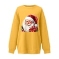 thumbnail image 3 of Birdeem Chandail en Molleton de Noël à Col Rond en Polaire Fine pour Femmes, Manches Longues, Coupe Ample, Chandails en Molleton de Noël pour Femmes, Hauts de Noël pour Femmes, 3 of 5