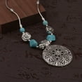 thumbnail image 4 of RSAMD Vintage Women's Tibetan Silver Turquoise Beads String Pendant Necklaces Jewelry-3019, 4 of 9