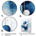 thumbnail image 3 of Designart "Nautical Geometry in White and Blue V" Abstract Framed Wall Art - Modern Blue Abstract Geometric Living Room Framed Canvas Art, 3 of 6