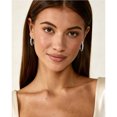 thumbnail image 2 of VEEDOFA Silver Plated Hoop Earrings for Women,Lightweight Hypoallergenic 925 Sterling Silver Post CZ Rhinestone Hoops, 2 of 6