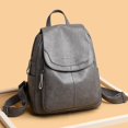 thumbnail image 4 of Backpack Women's Trendy All-match Anti-theft Backpack Large Capacity Soft Leather Women's Travel Backpack, 4 of 5