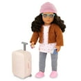 thumbnail image 5 of Our Generation Lisandra Rolling Luggage 18" Travel Doll, Blue Eyes, Brown Hair Huggable (10-Piece), 5 of 5