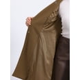 thumbnail image 5 of Abrigo de doble botonadura con cuello alto Allegra K para mujer, abrigo de invierno de manga larga S marrón, 5 of 5