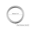 thumbnail image 2 of Unique Bargains Anneau Rond en Acier Inoxydable 316 30mm ID 5mm Épais 6 Pack, 2 of 5