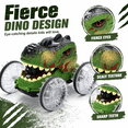thumbnail image 6 of JoyStone Dinosaur Amphibious Remote Control Car for Water & Land with Water Machine, RC Monster Truck Toys with LED Lights, 360° Spins and Drifting for Boys Girls, Green, 6 of 9