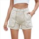 thumbnail image 1 of Pantalones Cortos Vaqueros de Verano para Mujer, Informales, con Cintura Elástica y Bolsillos Caqui Superficial XL, 1 of 10