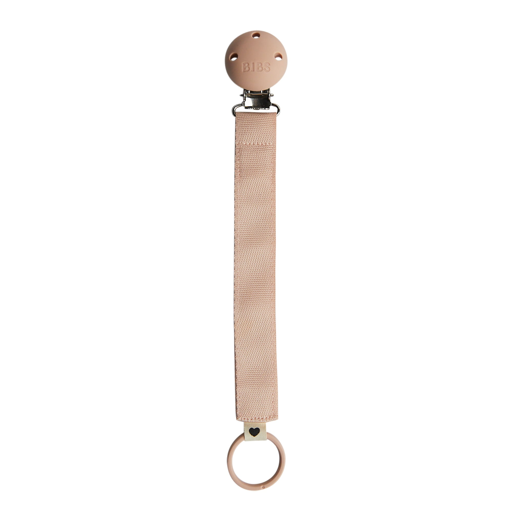 BIBS Pacifier Clip, Ribbon Blush, Infant, 1 Count