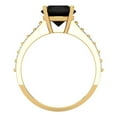 thumbnail image 4 of Clara Pucci 14K Yellow Gold 2.3ct Onyx Solitaire with Accents Ring, 4 of 8