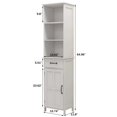 thumbnail image 2 of 64.9" Floor Standing Cabinet with 1 Door and 1 Drawer, Bathroom Storage Cabinet, Narrow Tall Cabinet Storage Tower for living room, 2 of 17