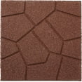 thumbnail image 3 of Rubberific Dual Sided Rubber Paver Tile - 16" X 16" X 3/4" (Brown, 5 Tiles), 3 of 7