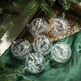 thumbnail image 6 of AuroraX Contemporary Christmas Decoration Set Plastic White Hanging Clear Baubles Balls Ornaments Neutral 2.4" 6 pcs for Xmas,Christma Tree Decor, 6 of 6