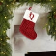 thumbnail image 2 of Personalized Christmas Stockings with Initial - 7.5 Inch Red Knit Stockings with Embroidered Monogram Letter for Xmas Tree Fireplace Decor, Family Holiday Traditions, 2 of 5
