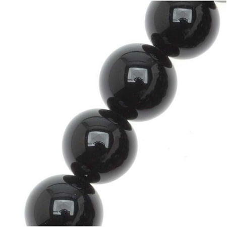 - Jet Black Genuine Onyx 8mm Round Beads / 15 Inch Strand (48 Beads)