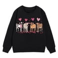 thumbnail image 3 of HUITKMM Girls Fashion Casual Round Neck Long Sleeve Valentine Printed Sweater Top for Kids 4437, 3 of 3