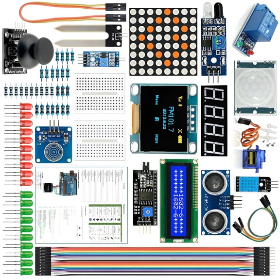 GJX 1 Set Of Arduino Kit UNO R3 Nano V3.0 2560 Mega 328 Project Starter 85pcs/Set Accessories