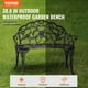 thumbnail image 2 of Banco de patio VEVOR, capacidad de carga de 218 kg, metal, 98,7 x 79 x 57 cm, negro, 2 of 9