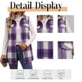 thumbnail image 5 of Cuteduck Womens Sleeveless Plaid Vest Wool Blazer Jackets Cardigan Outerwear Fall Winter Tops, 5 of 9