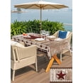 thumbnail image 4 of Outdoor Tablecloth with Umbrella Hole and Zipper, Texas Star Vintage Rectangle Table Cloth 52x70 Inch Waterproof Tablecloth, Red Berry Retro Art Wooden Picnic Table Cover for Patio Camping, 4 of 7